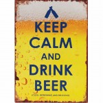 Plaque Dcorative Beer Keep Calm en mtal