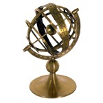 Globe armillaire décoratif en laiton 22 cm