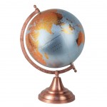 Globe Terrestre décoratif - Pied en métal couleur cuivre