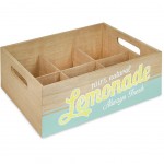 Casier  bouteilles dco en bois brut Lemonade