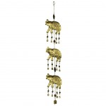 Carillon  Clochettes lphant et perles de bois 83 cm