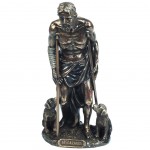 Figurine Saint Lazare aspect bronze 20 cm