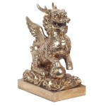 Figurine Dragon dor en rsine