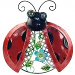 Dcoration Coccinelle mural en mtal et verre 20 cm