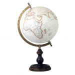 Globe Terrestre décoratif - Pied en bois - 37 cm