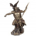 Figurine Zeus en rsine aspect bronze - Dieu Grec 50 cm