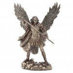 Figurine Archange Saint Michel - Mickal aspect bronze 28 cm
