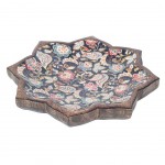 Plateau Motifs Cachemire en manguier - 21 cm