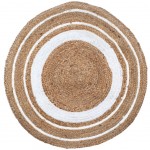 Tapis rond en Jute Naturelle tresse 90 cm