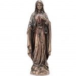 Figurine de la Vierge Marie - Aspect Bronze - 28 cm