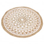 Tapis mandala en Jute 90 X 90 cm