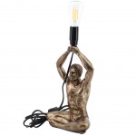 Lampe Homme aspect bronze en rsine 30 cm