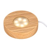 Base lumineuse LED en bois USB pour sulfure et objet en verre