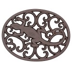 Dessous de plat salamandre en fer forg� aspect fonte 24,5 cm