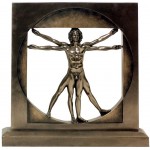 Figurine dco inspire de l'homme de Vitruve - 22  cm