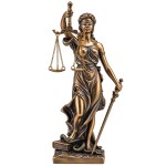 Statuette d�esse de la Justice Th�mis en r�sine bronze 20 cm