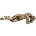 Figurine Homme Couch bronze en rsine 35 cm