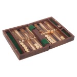 Petit Jeu de backgammon de voyage en bois