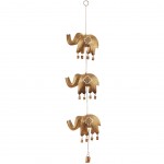 Carillon  Clochettes lphant en mtal dor