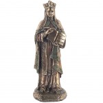 Figurine Sainte Thrse en rsine aspect bronze 20.5 cm