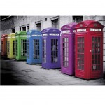 Poster London Cabines Tlphoniques Colors UK 61 x 91.5 cm