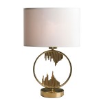 Lampe  poser Saida en mtal dor 46 cm