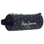 Trousse Pp Jeans London ronde - Bleu  pois