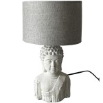 Lampe  poser Bouddha en rsine patine 37 cm