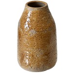 Vase moutarde vitrifi fabrication artisanale 22 cm