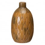 Vase patin de couleur Moutarde en cramique 30 cm