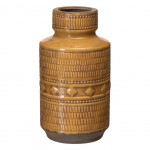 Vase patin de couleur Moutarde en cramique 31 cm