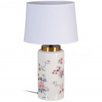 Lampe Floral avec abat jour blanc - 50 cm