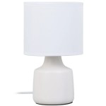Lampe de table en cramique blanche 27 cm