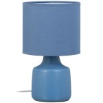 Lampe de table en cramique bleue 27 cm