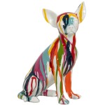 Figurine Chihuahua en rsine Multicolore 26 cm