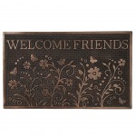 Paillasson en gomme Welcome Friends Fleurs 75 x 45 cm