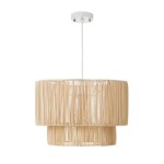 Lustre en Rotin Naturel 26 x 38 cm