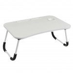 Plateau sur pieds multifonction pliable - Blanc - 60 cm