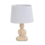 Lampe en cramique Bouddha 34 cm - Beige