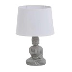 Lampe en cramique Bouddha 34 cm - Gris