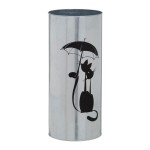 Porte parapluies Chats amoureux en zinc galvanis 46 cm