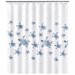 Rideau de douche tortues bleu 180 x 200 cm