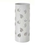 Porte Parapluies cylindrique en mtal Blanc 49 cm