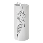 Porte Parapluies cylindrique en métal blanc 48.5 cm