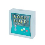 Tirelire Game Over bleue en MDF