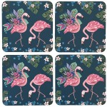 4 Dessous de verre Flamingo Michelle Allen Designs