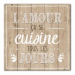 Dessous de plat L'Amour se cuisine tous les jours - 18 cm