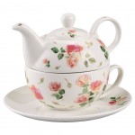 Thire goiste en porcelaine fine - Roses