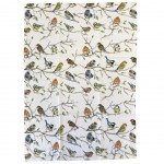Torchon en coton Rencontre d'oiseaux 50 x 70 cm