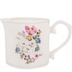 Pot  lait ou crmier en Porcelaine fine Motif Floral